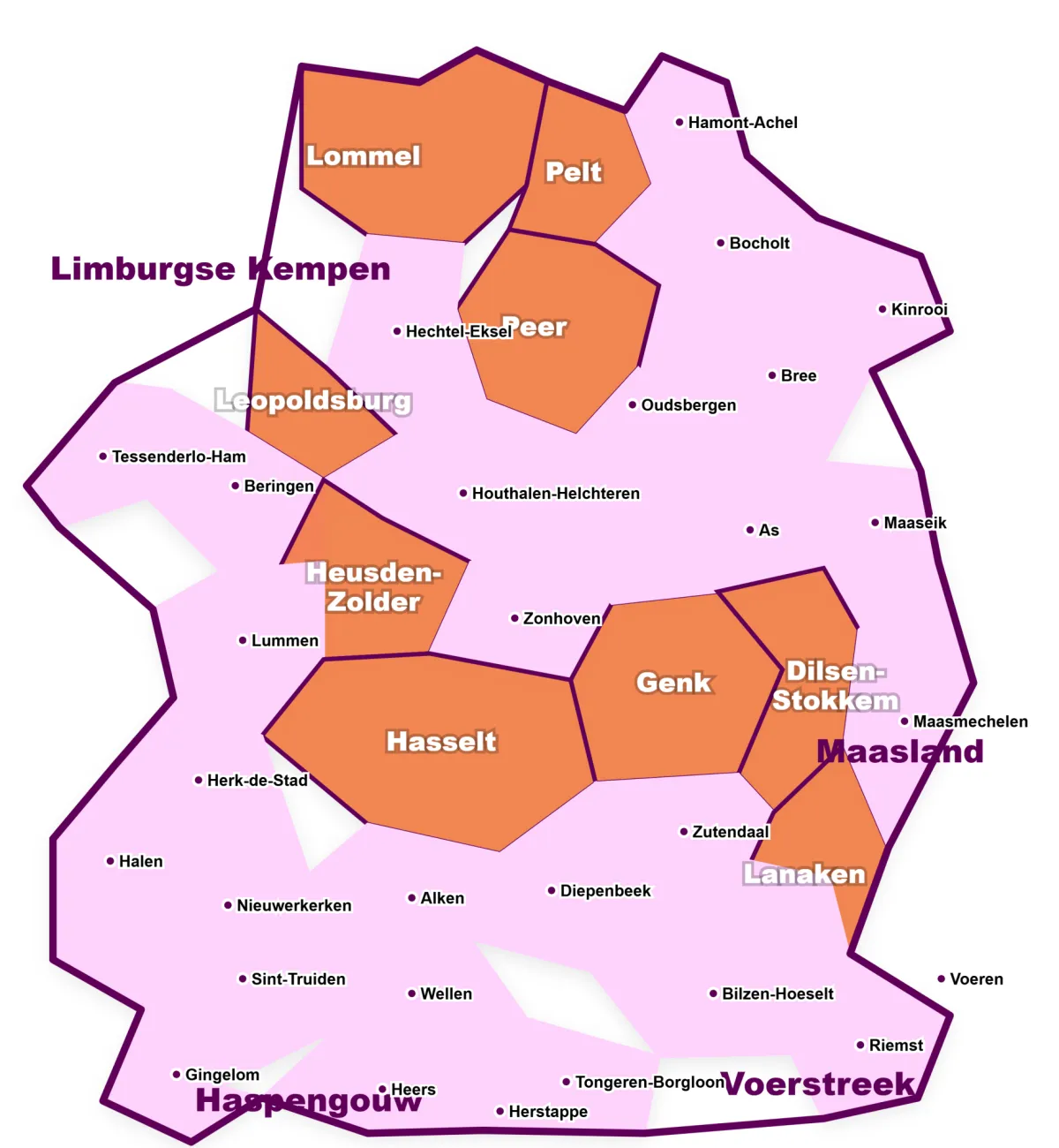 Wij Doen Uw Huishouden werkgebied
